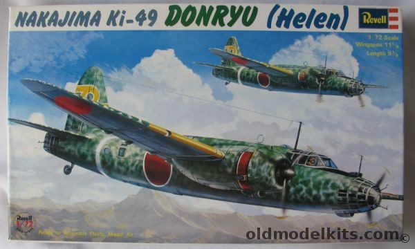 Revell 1/72 Nakajima Ki-49 Donryu Helen, H102-600 plastic model kit